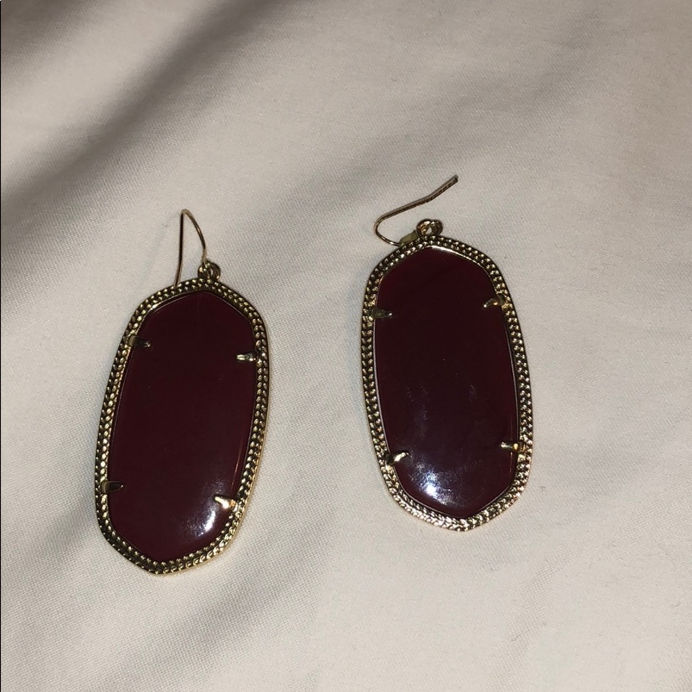 Red and gold Kendra earrings